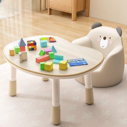 "Rainproof Adaptable Height White/Unfinished Lumber Children Art Desk"